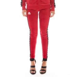 Kappa US 222 Banda Ammu Velour Leggings - Red Black