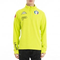 Kappa US Men 6Cento 687B Fisi Fleece Jacket - Green Lime