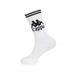 Kappa US Authentic Aster Socks 1 Pack - White Black
