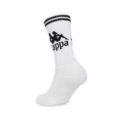 Kappa US Authentic Aster Socks 3 Pack - White Black