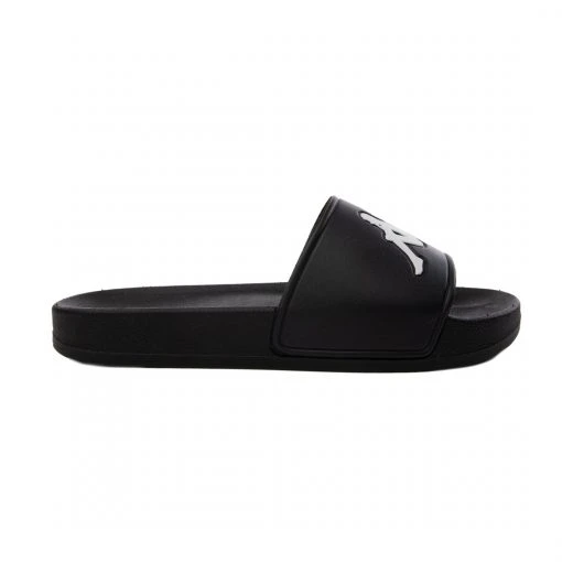 Kappa US Authentic Adam 2 Slides - Black White Footwear