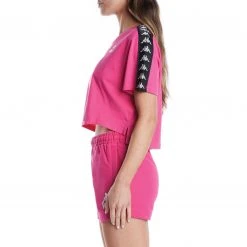 Kappa US Women 222 Banda Apua T-Shirt - Pink Black