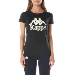 Kappa US Women Authentic Westessi T-Shirt - Black Smoke Sand
