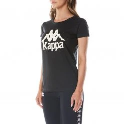 Kappa US Women Authentic Westessi T-Shirt - Black Smoke Sand