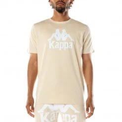 Kappa US Men Authentic Estessi T-Shirt - Beige White