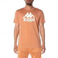 Kappa US Men Authentic Esstesi T-Shirt - Brown Sand