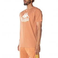 Kappa US Men Authentic Esstesi T-Shirt - Brown Sand