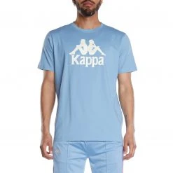 Kappa US Men Authentic Esstesi T-Shirt - Light Blue Sand