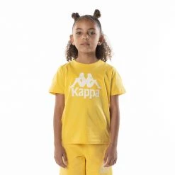 Kappa US Kids Authentic Esstesi T-Shirt - Yellow Sand