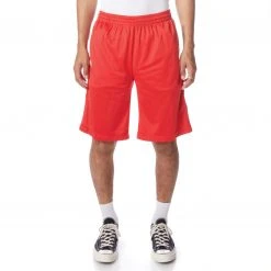 Kappa US Men 222 Banda Treadwellz Shorts - Red White