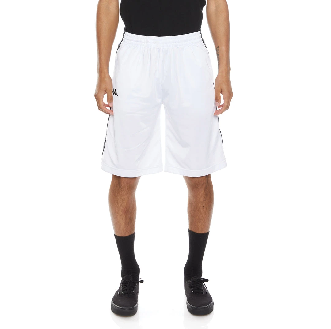 Kappa US Men 222 Banda Treadwellz Shorts - White Black 3 Kappa US Men 222 Banda Treadwellz Shorts - White Black