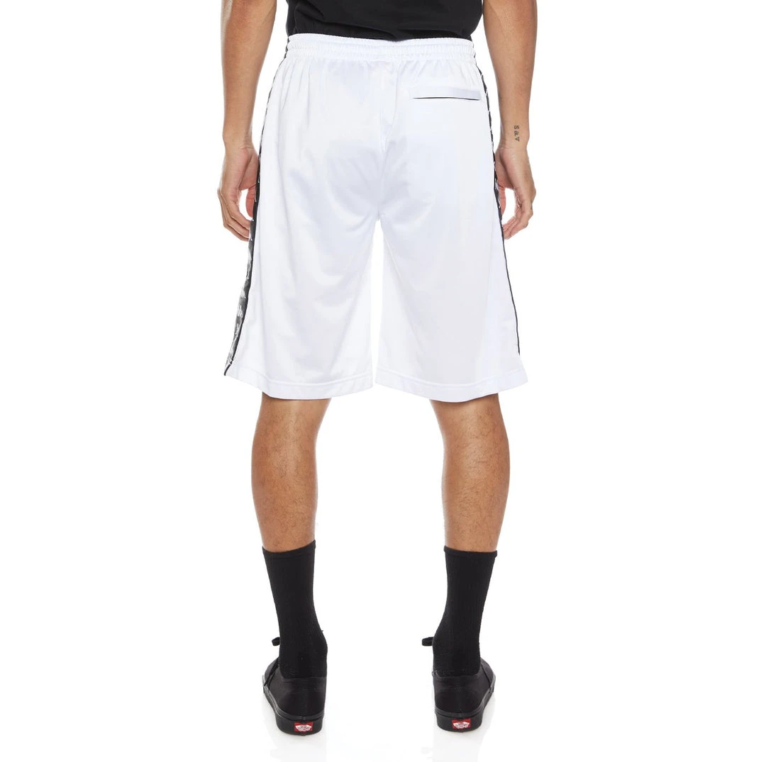 Kappa US Men 222 Banda Treadwellz Shorts - White Black 4 Kappa US Men 222 Banda Treadwellz Shorts - White Black