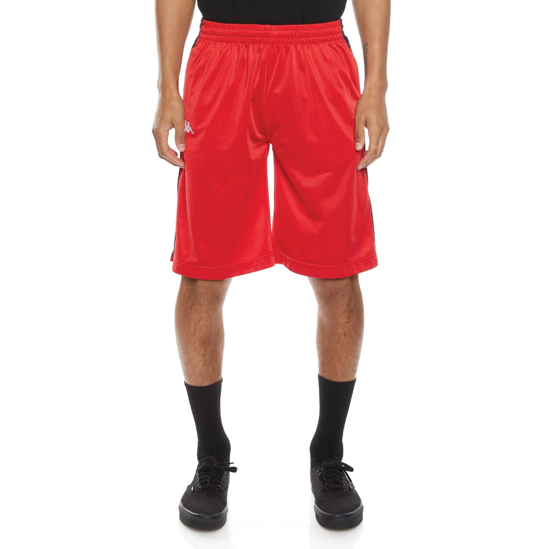 Kappa US Men 222 Banda Treadwellz Shorts - Red Black 3 Kappa US Men 222 Banda Treadwellz Shorts - Red Black