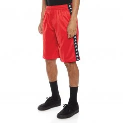 Kappa US Men 222 Banda Treadwellz Shorts - Red Black