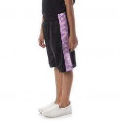 Kappa US Kids 222 Banda Treadwellz Shorts - Black Smoke Violet