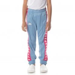 Kappa US Kids 222 Banda Rastoriazz Trackpants - Light Blue Pink