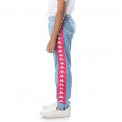 Kappa US Kids 222 Banda Rastoriazz Trackpants - Light Blue Pink