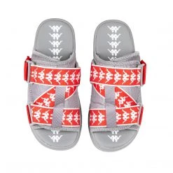 Kappa US 222 Banda Mitel 1 Sandals - Grey Red White Footwear 8 Kappa US 222 Banda Mitel 1 Sandals - Grey Red White Footwear
