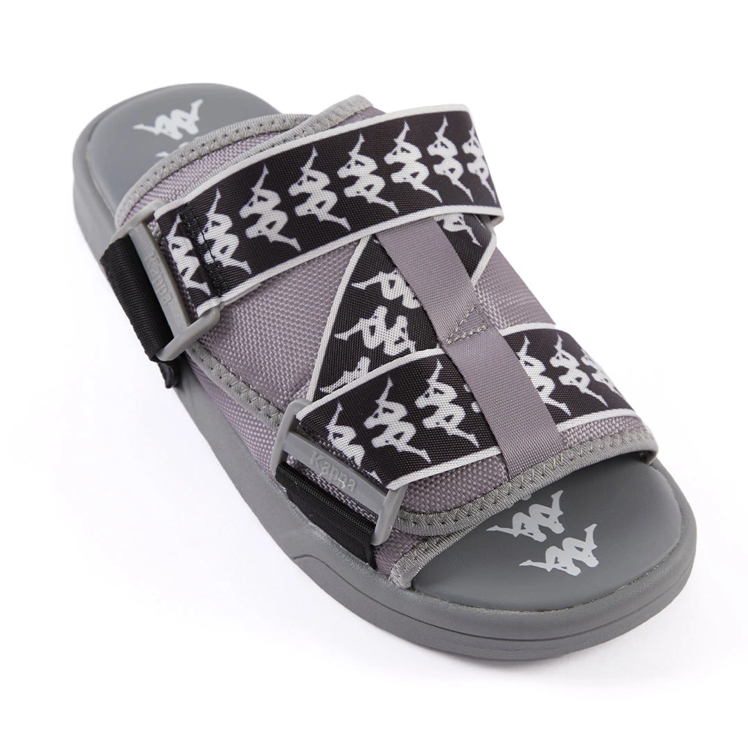 Kappa US 222 Banda Mitel 1 Sandals - Grey Black White 4 Kappa US 222 Banda Mitel 1 Sandals - Grey Black White