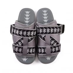 Kappa US 222 Banda Mitel 1 Sandals - Grey Black White 9 Kappa US 222 Banda Mitel 1 Sandals - Grey Black White
