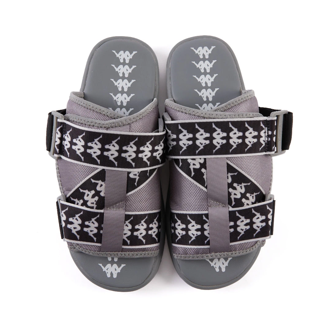 Kappa US 222 Banda Mitel 1 Sandals - Grey Black White 6 Kappa US 222 Banda Mitel 1 Sandals - Grey Black White