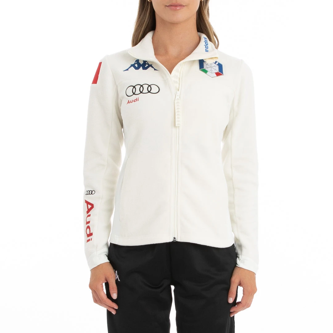 Kappa US 6Cento 688 Fisi Fleece Jacket - White 6 Kappa US 6Cento 688 Fisi Fleece Jacket - White