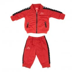 Kappa US Infants 222 Banda Sbain Tracksuit - Red Black Kids