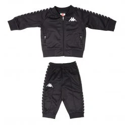 Kappa US Infants 222 Banda Sbain Tracksuit - Black White