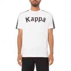 Kappa US Men 222 Banda Balima T-Shirt - White Black