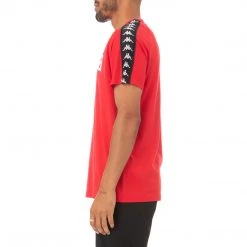 Kappa US Men 222 Banda Balima T-Shirt - Red Black