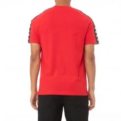 Kappa US Men 222 Banda Balima T-Shirt - Red Black
