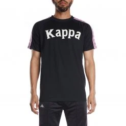 Kappa US Men 222 Banda Balima T-Shirt - Black Smoke Violet
