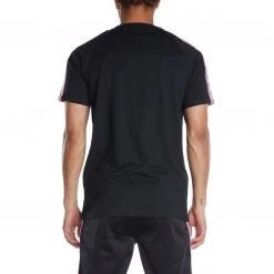 Kappa US Men 222 Banda Balima T-Shirt - Black Smoke Violet