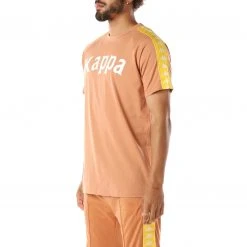 Kappa US 222 Banda Balima T-Shirt - Brown Yellow Men