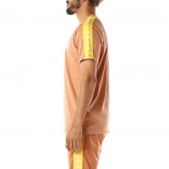 Kappa US 222 Banda Balima T-Shirt - Brown Yellow Men