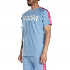 Kappa US 222 Banda Balima T-Shirt - Light Blue Pink Men