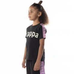Kappa US Kids 222 Banda Balima T-Shirt - Black Smoke Violet