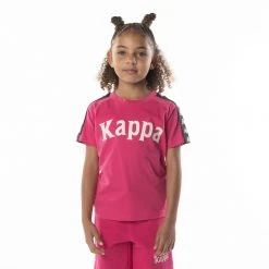 Kappa US Kids 222 Banda Balima T-Shirt - Pink Black