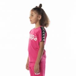 Kappa US Kids 222 Banda Balima T-Shirt - Pink Black