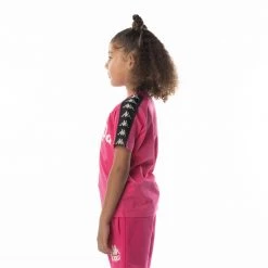 Kappa US Kids 222 Banda Balima T-Shirt - Pink Black