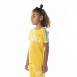 Kappa US Kids 222 Banda Balima T-Shirt - Yellow Light Blue