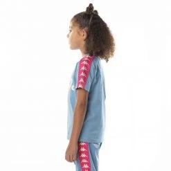 Kappa US Kids 222 Banda Balima T-Shirt - Light Blue Pink