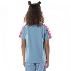 Kappa US Kids 222 Banda Balima T-Shirt - Light Blue Pink