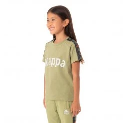 Kappa US Kids 222 Banda Deto T-Shirt - Green Salvia