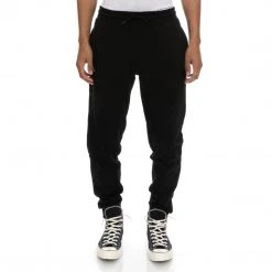 Kappa US Men Logo Fleece Zanok Sweatpants - Black