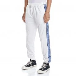 Kappa US Men Logo Tape Alic 2 Trackpants - White Blue