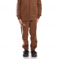 Kappa US Kids Logo Tape Alic 2 Trackpants - Brown