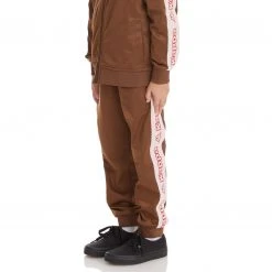 Kappa US Kids Logo Tape Alic 2 Trackpants - Brown