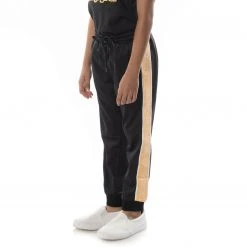 Kappa US Kids Logo Tape Alic 2 Trackpants - Black Smoke Orange