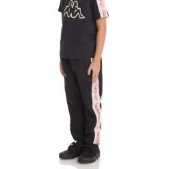 Kappa US Kids Logo Tape Anira 2 Sweatpants - Black Smoke